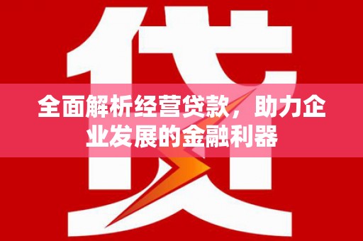 萧县全面解析经营贷款，助力企业发展的金融利器