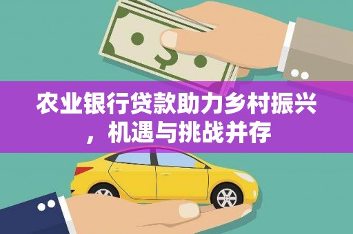 萧县农业银行贷款助力乡村振兴，机遇与挑战并存