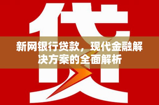 萧县新网银行贷款，现代金融解决方案的全面解析