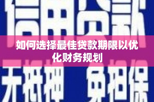 萧县如何选择最佳贷款期限以优化财务规划
